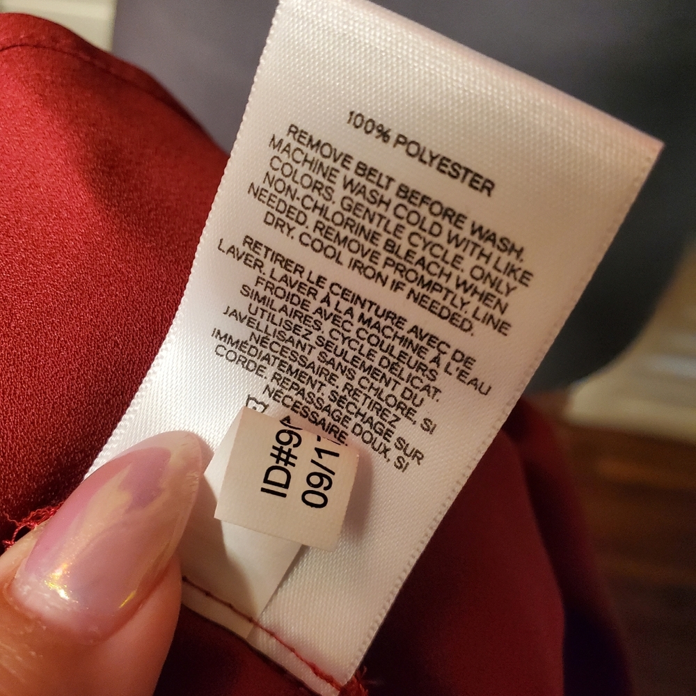 Maroon/burgundy Express shirtdress size M - Picture 5 of 5